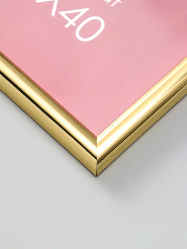 Фоторамка для фото 30х40 см "Oframe", пластик, золото, (пластиковый экран)