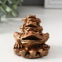 Фигура " Тройная денежная жаба" 8х6х6 см, бронза