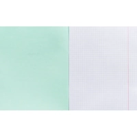 Тетрадь в зеленом офсете 24 л., клетка, штука, внутр.блок 100% белизна
