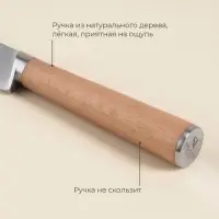Нож кухонный овощной SL Home &laquo;Калабрия&raquo;, нержавеющая сталь, 8.5 см, бежевый