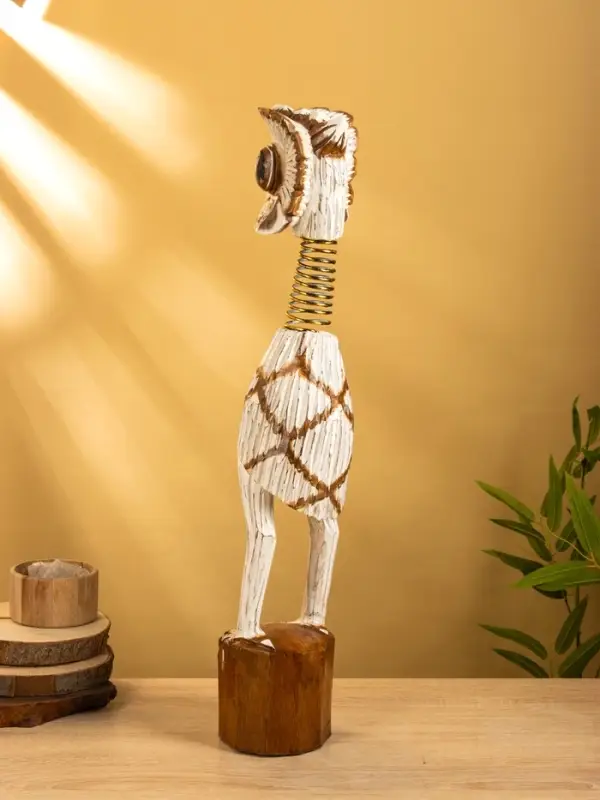 Сувенир «Попугай», 12×12×65 см, дерево