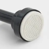 Карниз для ванной комнаты "Блеск" 116-220 см нержавеющая сталь, цвет черный