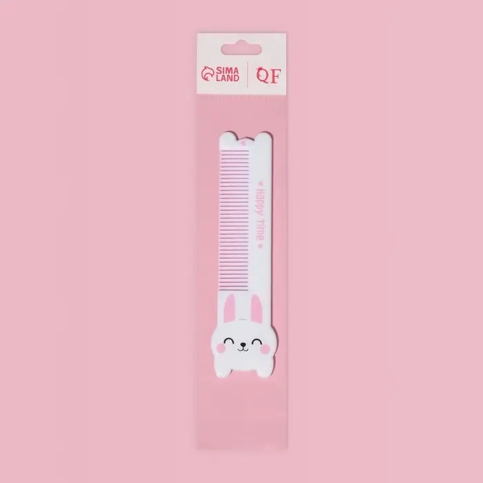 Расчёска фигурная «Зайка», 14.7×3.8 (±1) см Расчёска фигурная «Зайка», 14.7×3.8 (±1) см