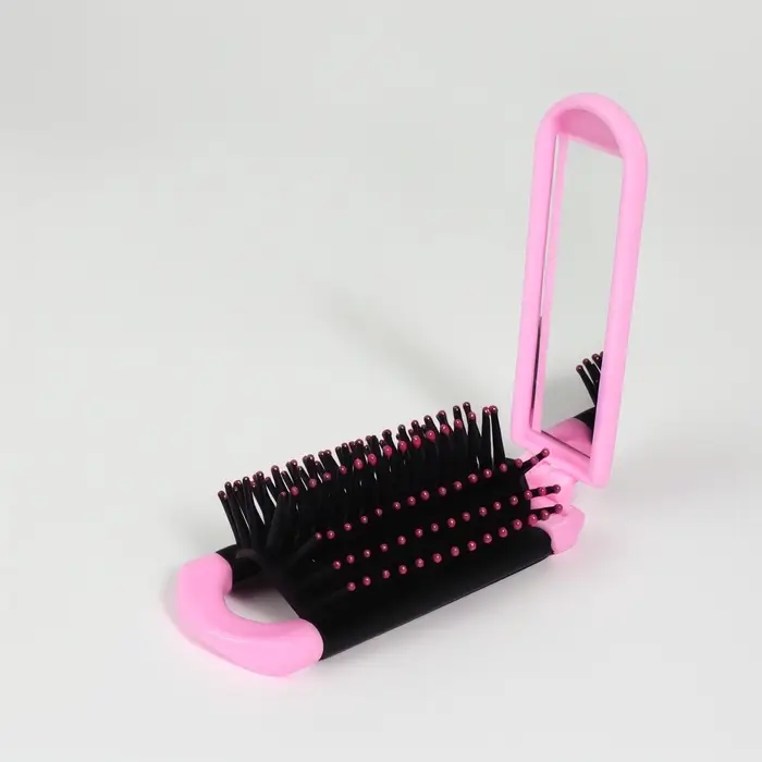 Расчёска массажная, складная, с зеркалом, 4 × 10/20 см, цвет МИКС Расчёска массажная, складная, с зеркалом, 4 × 10/20 см, цвет МИКС