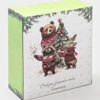 Блинница Доляна «Новогодние животные», 23.5×9.7 см, доломит, белая