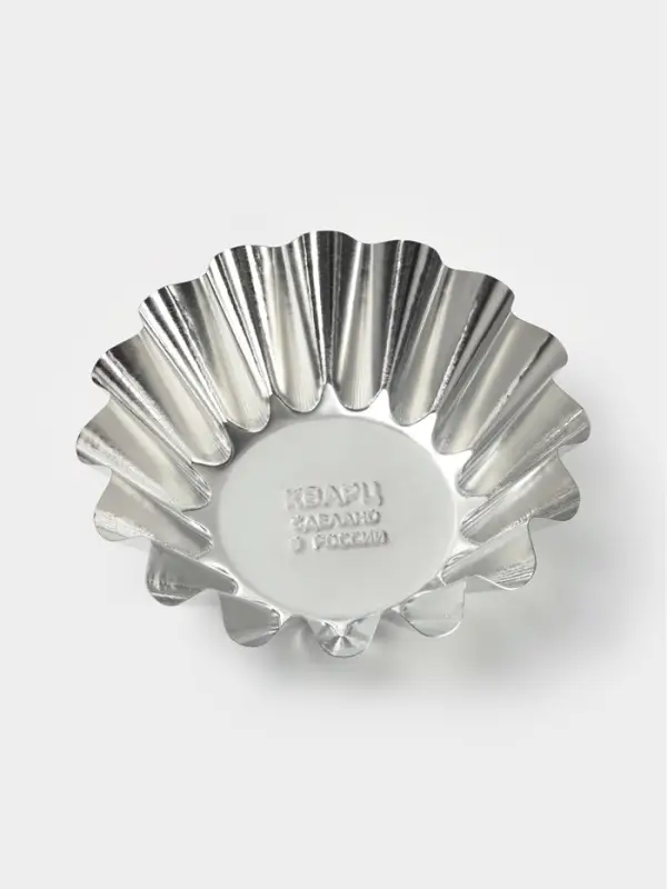 Форма для выпечки кекса, d=9.5 см, h=3.5 см, жесть, серебристая