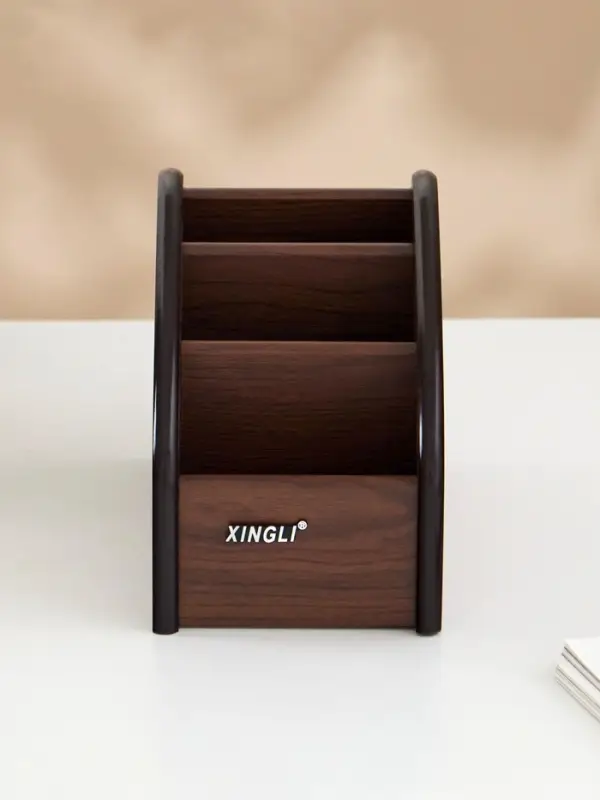 Органайзер 3 секции, серия Орех с кантом темным, 10&times;15.5 см