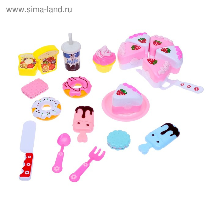 Игровой набор продуктов «Тортик», с посудой