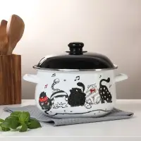 VETTA Хвостатые друзья Кастрюля эмалированная, 24см, 5,0л, индукция