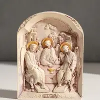 Икона &laquo;Святая троица&raquo;, с подвесом, 12&times;9&times;2 см, гипс, роспись