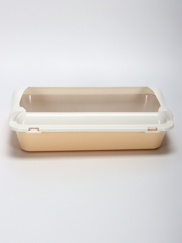 Туалет средний с бортом и сеткой 36 х 26 х 9, см, лоток бежевый, сетка и борт белые Туалет средний с бортом и сеткой 36 х 26 х 9, см, лоток бежевый, сетка и борт белые