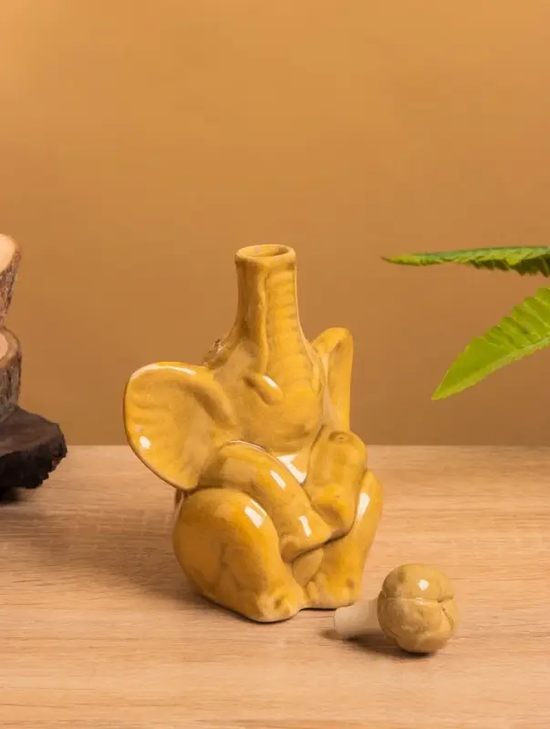 Сосуд для масла «Слон», 10×8×14 см, керамика, бежевый Сосуд для масла «Слон», 10×8×14 см, керамика, бежевый