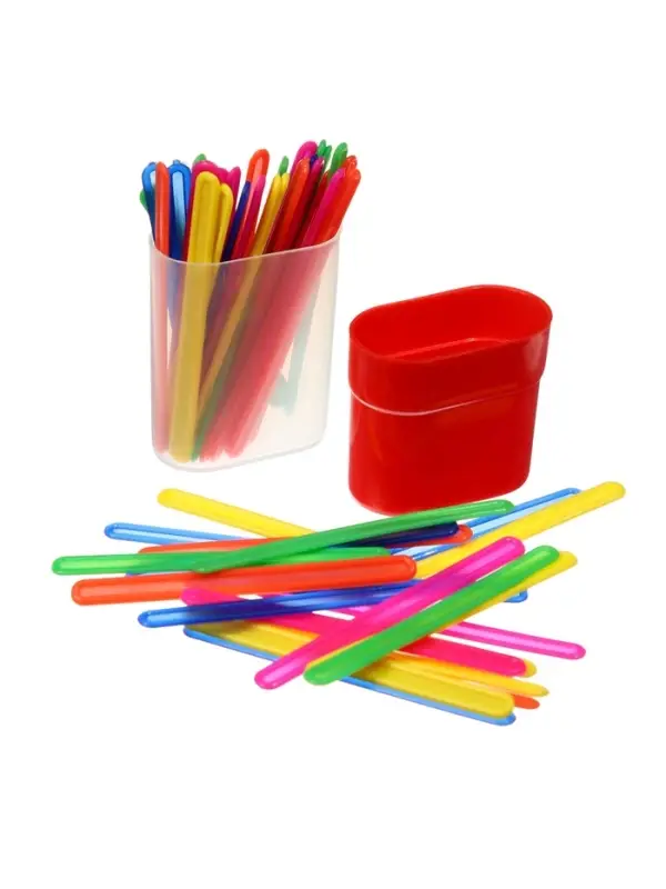 Счетные палочки 50 штук в пенале Calligrata, МИКС