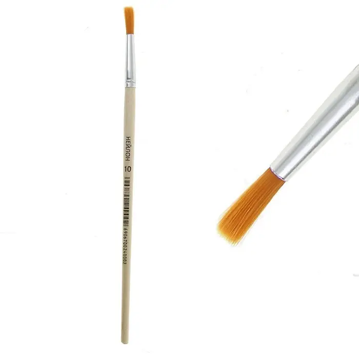 Кисть нейлон № 10, круглая Кисть нейлон № 10, круглая