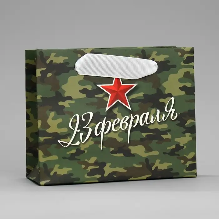 Пакет подарочный ламинированный, упаковка, «С 23 февраля», S 15 х 12 х 5.5 см Пакет подарочный ламинированный, упаковка, «С 23 февраля», S 15 х 12 х 5.5 см