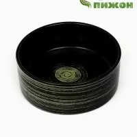 Миска &laquo;Путь&raquo;, 250 мл, 11.5&times;11.5&times;4.5 см, керамика, чёрная