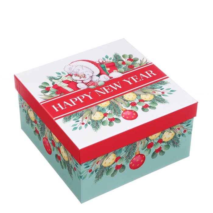 Новый год. Набор коробок 5 в 1 Новый год. Набор коробок 5 в 1 "С Новым Годом!", Me To You зелено-красная