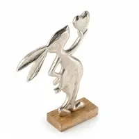 Сувенир &laquo;Заяц с сердечком&raquo;, 18&times;5&times;25 см, алюминий, дерево
