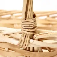 Корзина плетёная для хранения Rika, лоза, с ручкой, натуральная, набор 3 шт.
