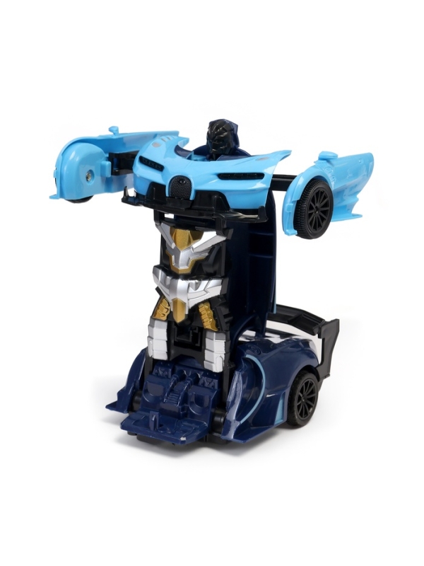 Робот радиоуправляемый "Спорткар", трансформтируется, работает от батареек , цвет синий