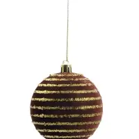 Ёлочные шары новогодние &laquo;Бархат. Фестиваль&raquo;, набор 9 шт., d=8 см, завитки, коричневый