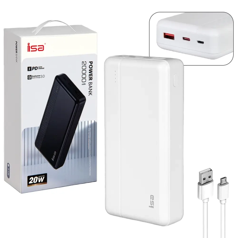 Внешний аккумулятор Y-135 20000 mAh белый