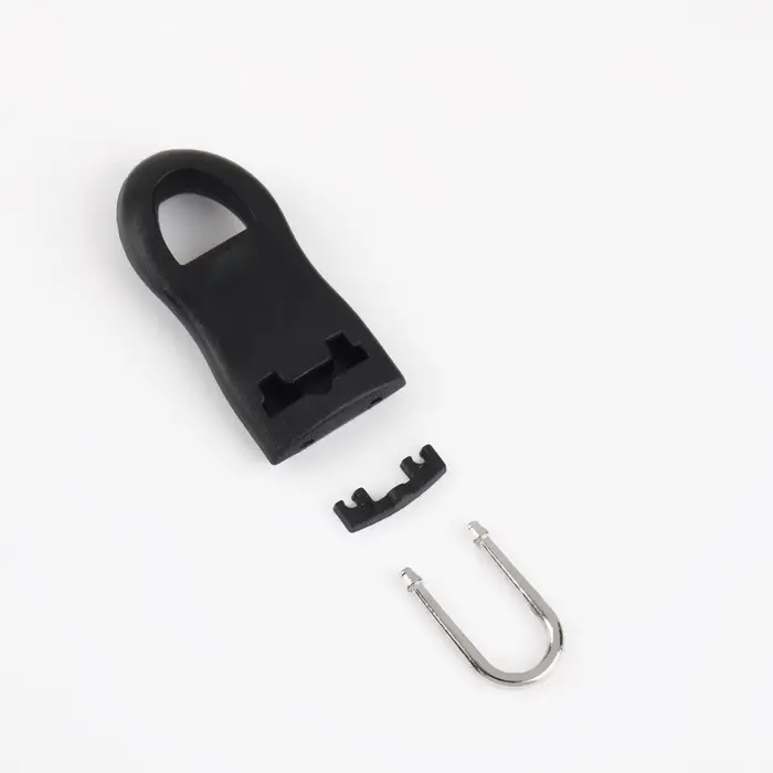 Язычок - пуллер для молнии, съёмный, 4.4&times;1.6 см, 10 шт., чёрный