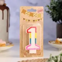 Свеча для торта «Цифра 1», 7 см