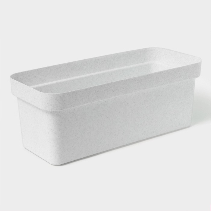 Ящик балконный для цветов «Эко», 40 см, 8 л, цвет светлый гранит Ящик балконный для цветов «Эко», 40 см, 8 л, цвет светлый гранит