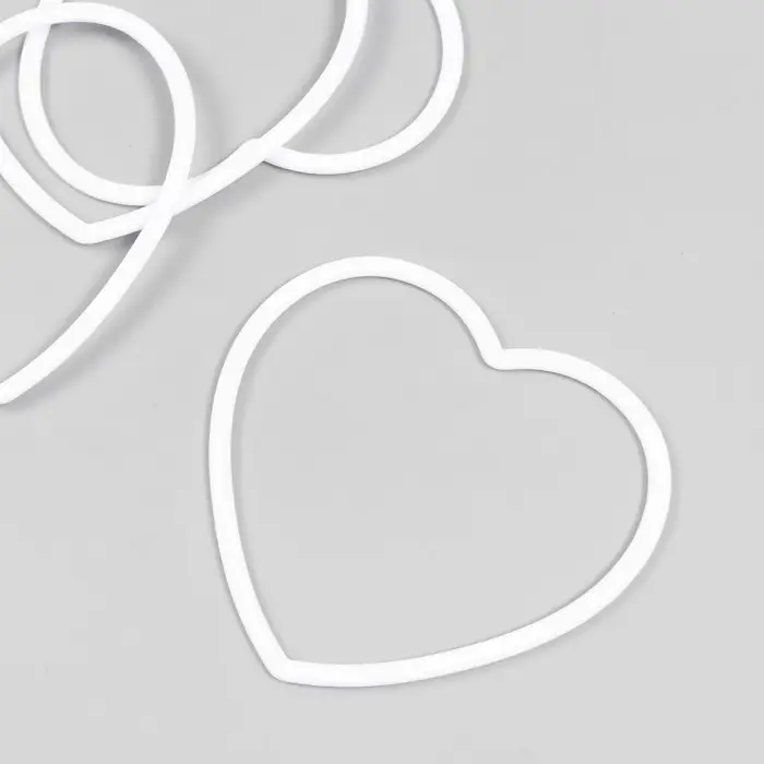 Основа для изготовления ловца снов пластик «Сердце», металл, 14.5 см