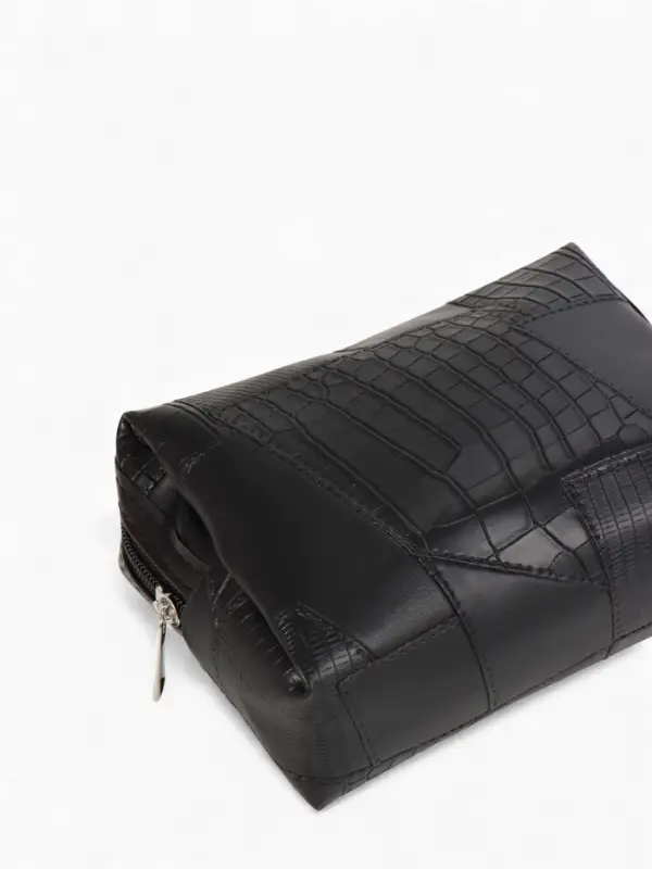 Косметичка дор Одноцвет, 16*5*10, отдел на молнии, черный