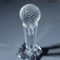 Наградная фигура стела &laquo;Гольф&raquo;, стекло, 25&times;6.5&times;6.5 см