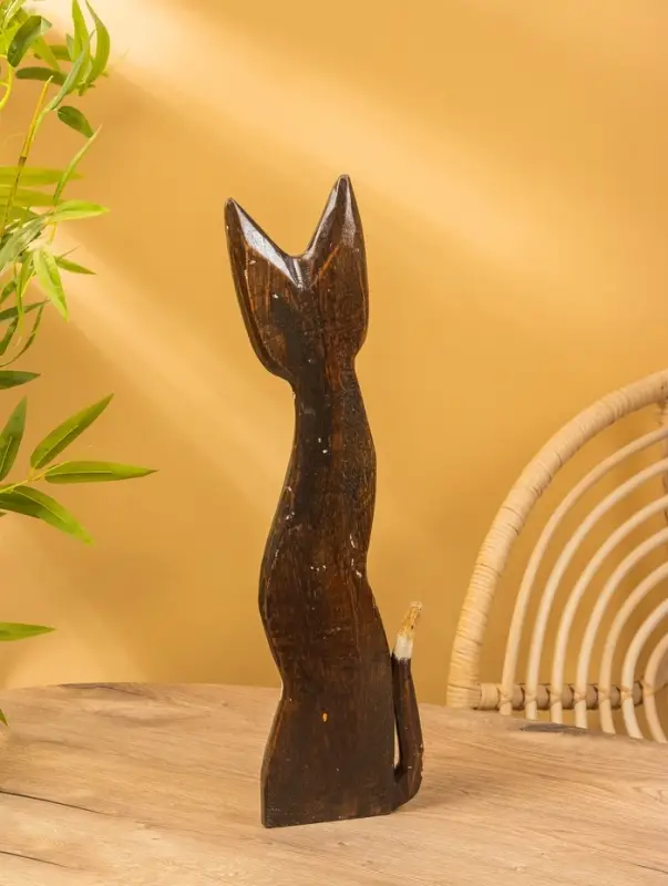 Сувенир «Кошка», 60×14×6 см, дерево, коричневый, МИКС Сувенир «Кошка», 60×14×6 см, дерево, коричневый, МИКС