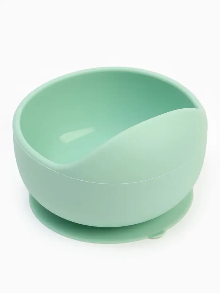 Тарелка детская на присоске и ложка, бирюзовый, Mum&Baby Тарелка детская на присоске и ложка, бирюзовый, Mum&Baby