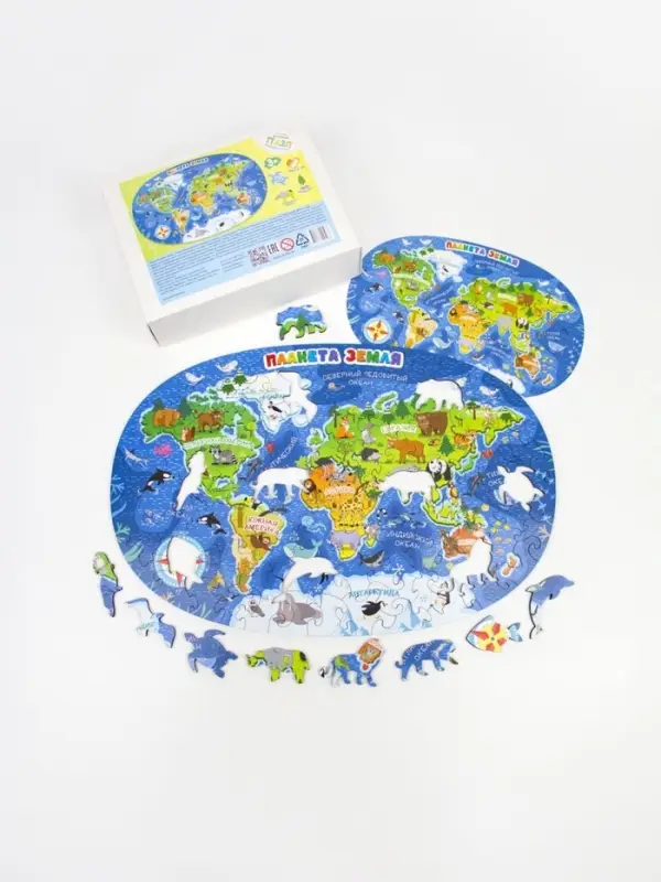Пазл деревянный "Планета Земля" PZL-81