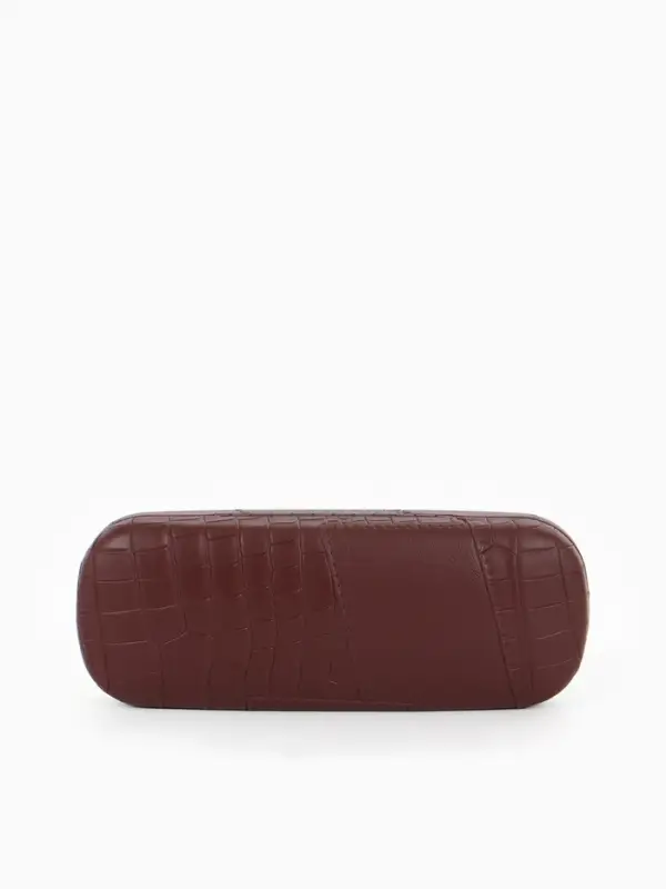 Футляр для очков на хлопушке, размер 16&times;5.8&times;3 см, коричневый