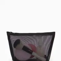 Косметичка Classic, сетка, на молнии, чёрная