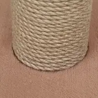 Когтеточка-столбик, 35&times;35&times;64 см, &Oslash;10, с площадкой, КД-37, джут, цвет МИКС