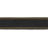 Ошейник кожаный на синтепоне, 82&times;4.5 см, ОШ 50-70 см, чёрный