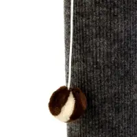 Когтеточка &laquo;Столбик&raquo; Lowcost, 35&times;35&times;85 с, с игрушкой, ковролин, цвет МИКС