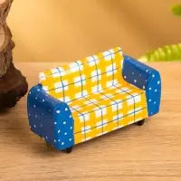 Мебель для кукол &laquo;Кресло&raquo;, 10&times;4&times;5.5 см, дерево, жёлто-синяя