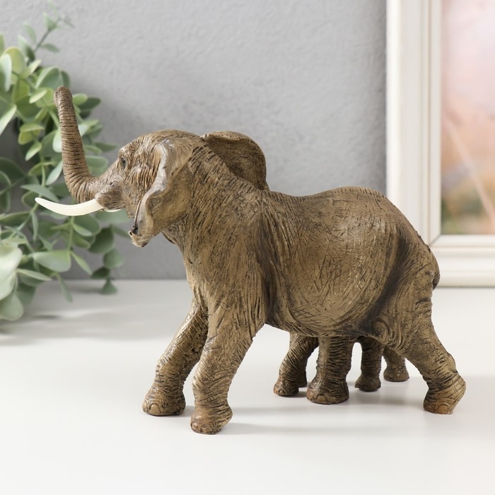 Сувенир полистоун Сувенир полистоун "Слон со слонёнком на прогулке" 17х10х13,7 см