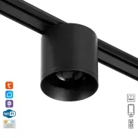Светильник трековый BayerLux SLIM &laquo;Цилинр&raquo;, LED, 12 Вт, 3000K-6000К, 48 В, CRI90, 8&times;8&times;7.5 см, чёрный