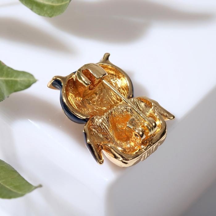 Брошь «Сова» мультяшная, цветная в золоте Брошь «Сова» мультяшная, цветная в золоте