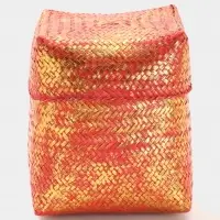 Корзинка плетёная &laquo;Голден&raquo;, 25&times;25&times;30 см, розовая