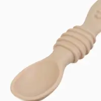 Ложка детская для прикорма, силикон, набор 2 шт., бежевый M&B