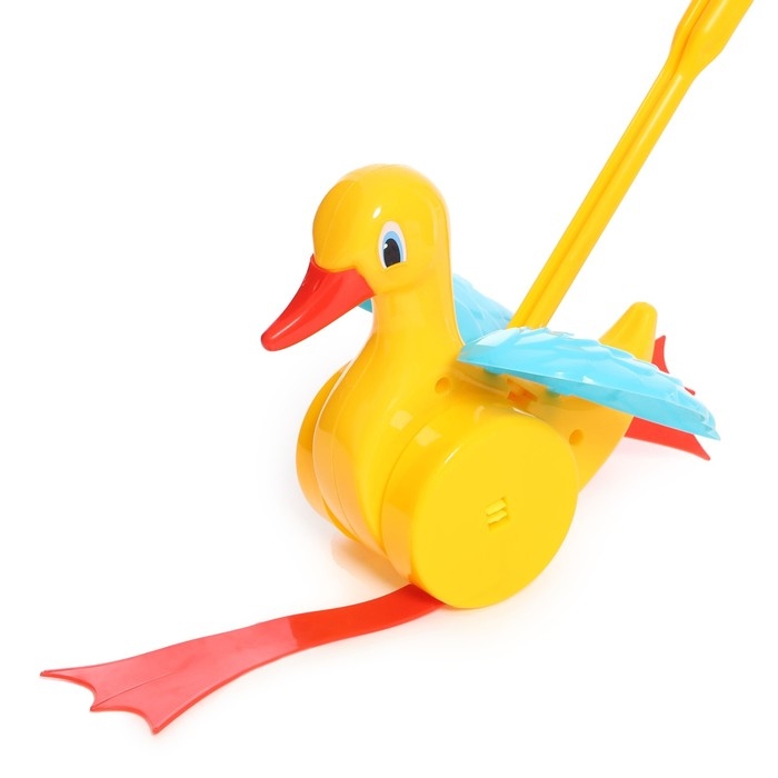 Каталка с ручкой «Утёнок Кряк», со звуковым устройством, МИКС Каталка с ручкой «Утёнок Кряк», со звуковым устройством, МИКС