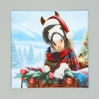 Салфетки бумажные трёхслойные «Красавица лошадка», 33х33, 20шт Салфетки бумажные трёхслойные «Красавица лошадка», 33х33, 20шт