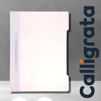 Папка - скоросшиватель Calligrata, А4.160 мкм, белая, прозрачный верх