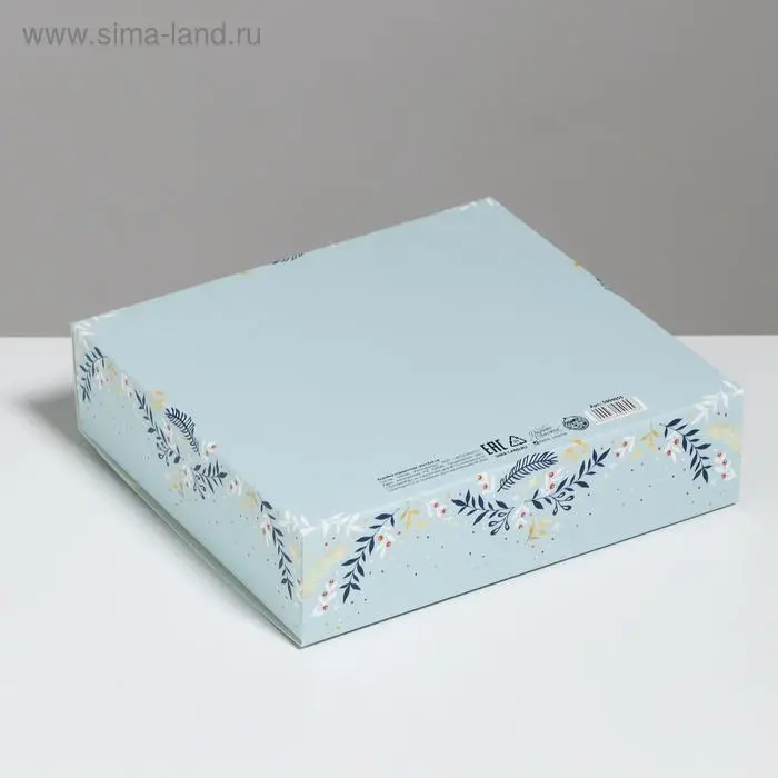 Коробка подарочная новогодняя складная «Новогодняя», 20 х 18 х 5 см, Новый год Коробка подарочная новогодняя складная «Новогодняя», 20 х 18 х 5 см, Новый год